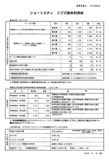 介護付有料老人ホーム リブズ笛吹 ショートステイ 短期入所介護 料金表